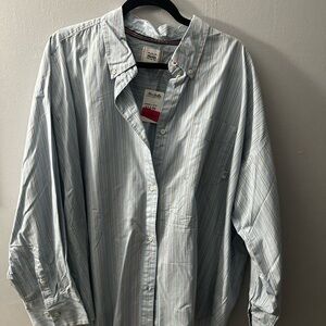 Light Blue Striped Women’s Oversized Shirt